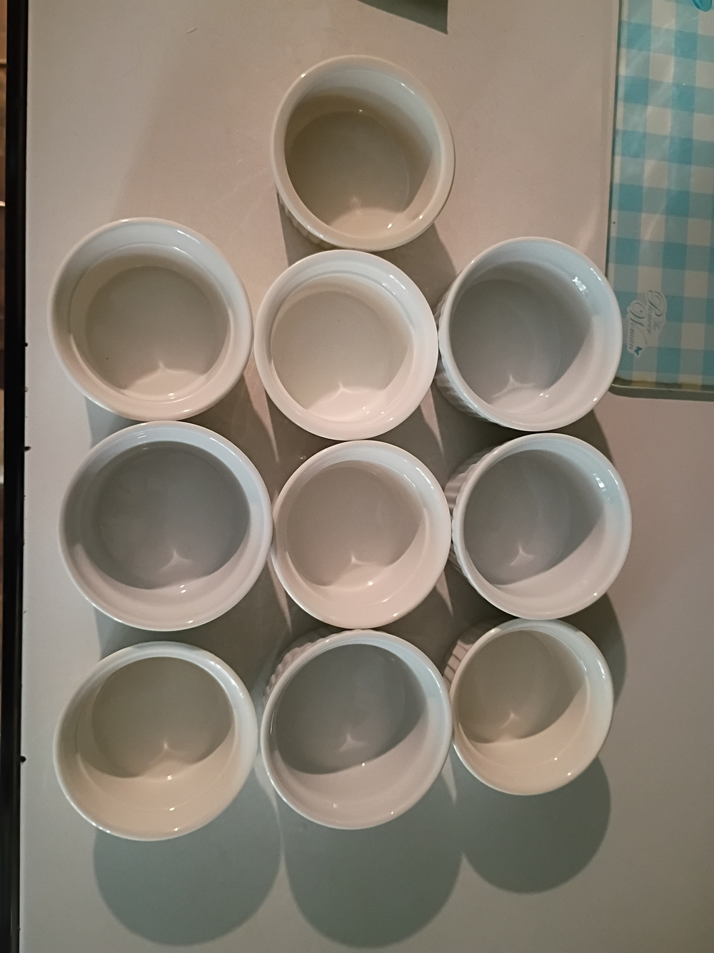 White Ceramic Ramekins - Set of 10